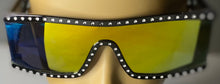 將圖片載入圖庫檢視器 SHIELD RHINESTONE WOMEN&#39;S SUNGLASSES
