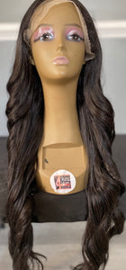 30” BODY WAVE SYNTHETIC HUMAN BLEND LACE FRONT WIG