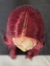 Load image into Gallery viewer, 28” BURGUNDY BODY WAVE SYNTHETIC HUMAN BLEND LACE FRONT WIG
