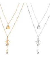 Load image into Gallery viewer, Double Layered Pendant Necklaces
