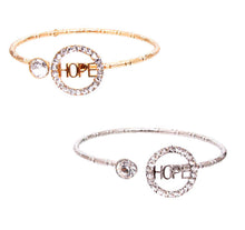 Load image into Gallery viewer, Silver and Gold HOPE Bracelets
