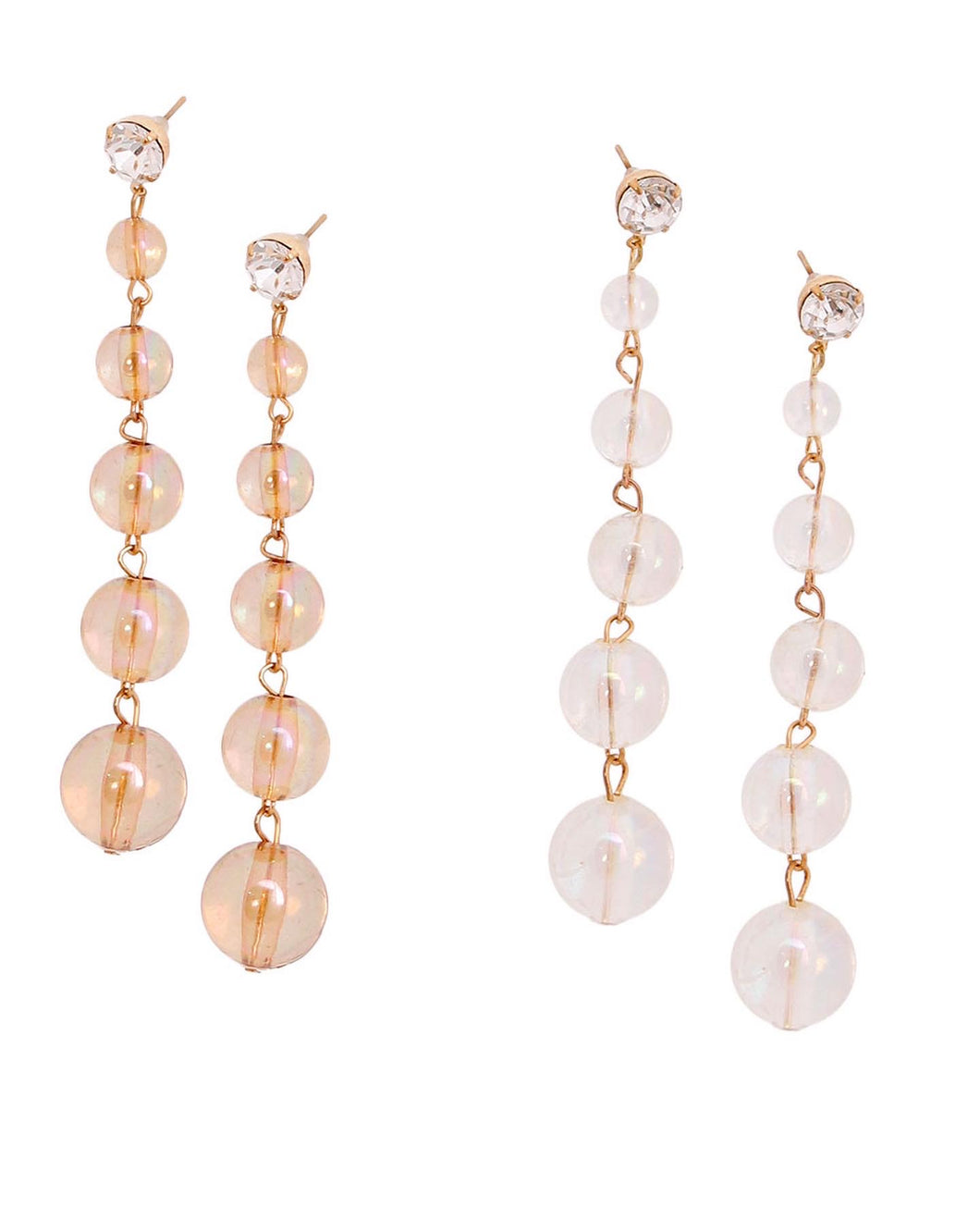 Irridescent Marble Drop Earrings