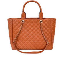 Load image into Gallery viewer, Leather Quilted Tote Set
