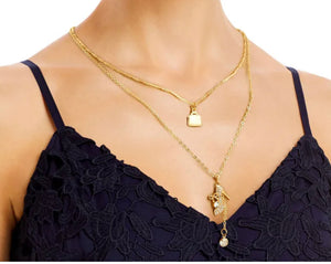 Double Layered Pendant Necklaces