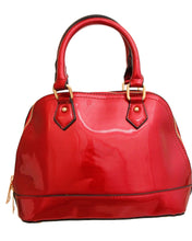 將圖片載入圖庫檢視器 Wine Patent Dome Handbag
