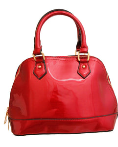 Wine Patent Dome Handbag